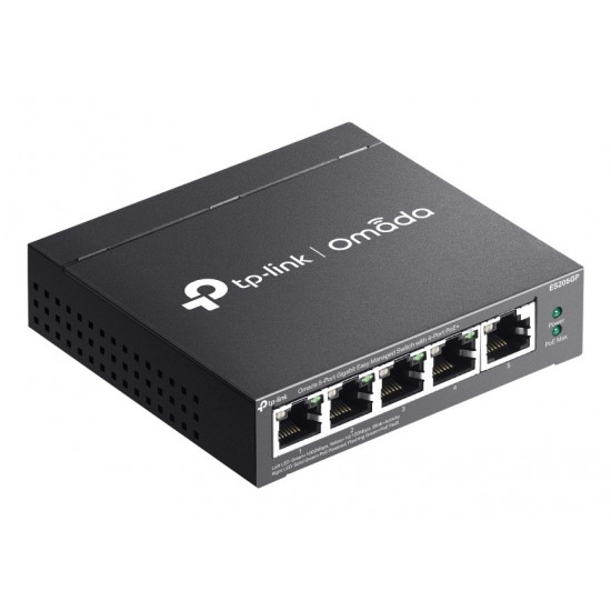 TP-Link Omada ES205G Managed Gigabit Ethernet (10/100/1000) Power over Ethernet (PoE) Black