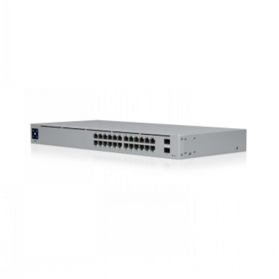 UBIQUITI 24-PORT, LAYER 2 POE SWITCH WITH A FANLESS COOLING SYSTEM