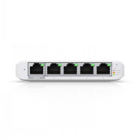 UBIQUITI COMPACT, 5-PORT, LAYER 2 SWITCH THAT CAN BE POWERED WITH POE OR A 5V USB-C ADAPTER