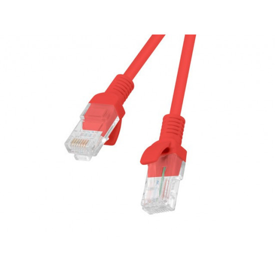 Patchcord PCU5-20CC-0025-R cat.5e 0,25M red 10-pack