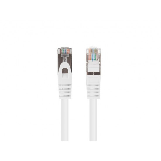 Patchcord cat.6 FTP 0.25M 10-pack fluke passed white