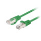 Patchcord cat.6 FTP 0.25M 10-pack fluke passed green