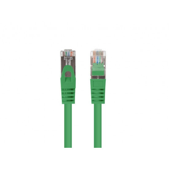 Patchcord cat.6 FTP 0.25M 10-pack fluke passed green