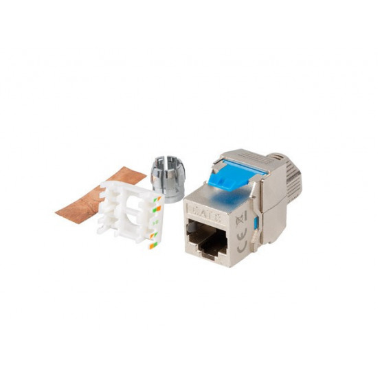 Tool-less rj45 cat.8.1 ftp keystone socket module