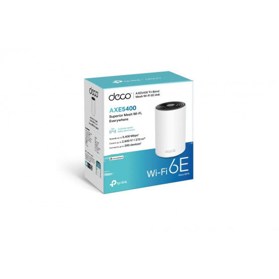 Wireless Router|TP-LINK|Wireless Access Point / Router|5400 Mbps|Mesh|Wi-Fi 6e|3x10/100/1000M|Number of antennas 4|DECOXE75(1-PACK)