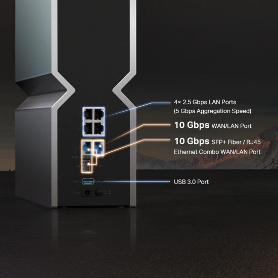 Wireless Router|TP-LINK|Wireless Router|19000 Mbps|Mesh|Wi-Fi 7|USB 3.0|4x2.5GbE|2x10GbE|LAN \ WAN ports 2|Number of antennas 8|ARCHERBE800