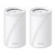 Wireless Router|TP-LINK|Wireless Access Point / Router|2-pack|9300 Mbps|Mesh|Wi-Fi 7|USB 3.0|4x2.5GbE|LAN \ WAN ports 4|Number of antennas 4|DECOBE65(2-PACK)