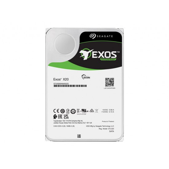 SEAGATE Exos X20 18TB HDD SAS 12Gb/s 7200RPM 256MB cache 3.5inch 24x7 512e/4KN Standard