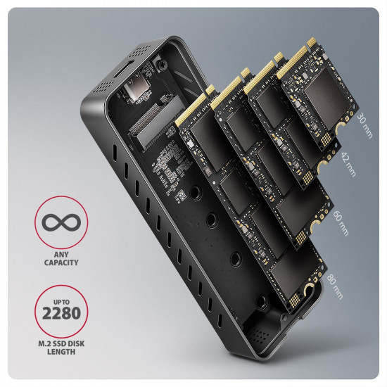 EEM2-20G USB-C enclosur e Gen2 M.2 NVMe SSD 20G