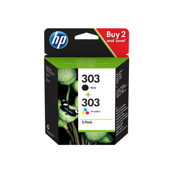 HP 303 2-pack Black/Tri-color Original Ink Cartridge