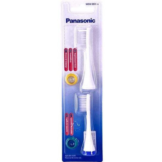 Panasonic | Toothbrush replacement | WEW0935W830 | Heads | For adults | Number of brush heads included 2 | Number of teeth brushing modes Does not apply | White