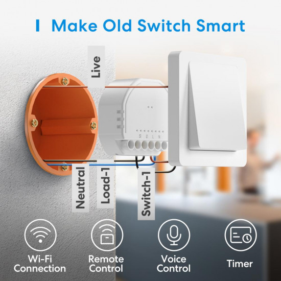 SMART HOME SWITCH WI-FI/IN-WALL MSS810HK MEROSS