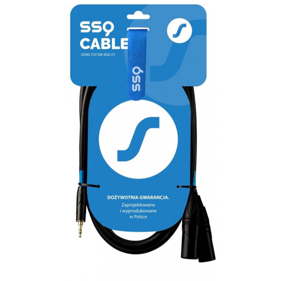 SSQ MIXLR3 - Cable Jack Stereo 3,5 mm - 2x XLR 3 m