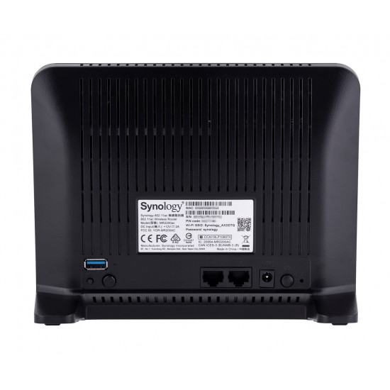 Synology MR2200AC wireless router Gigabit Ethernet Dual-band (2.4 GHz / 5 GHz) Black