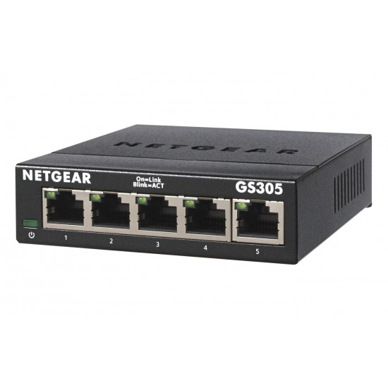 NETGEAR GS305 Unmanaged L2 Gigabit Ethernet (10/100/1000) Black