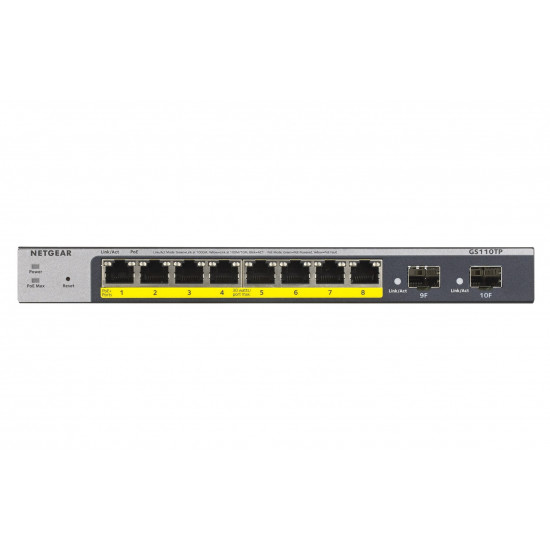 NETGEAR GS110TP Managed L2/L3/L4 Gigabit Ethernet (10/100/1000) Power over Ethernet (PoE) Grey