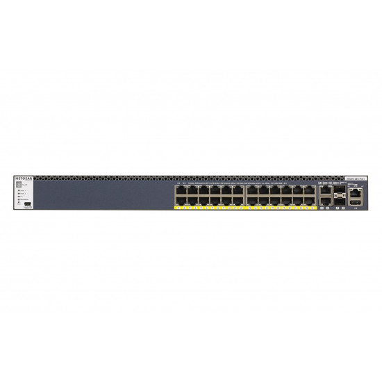 NETGEAR M4300-28G-PoE+ Managed L2/L3/L4 10G Ethernet (100/1000/10000) Power over Ethernet (PoE) 1U Black