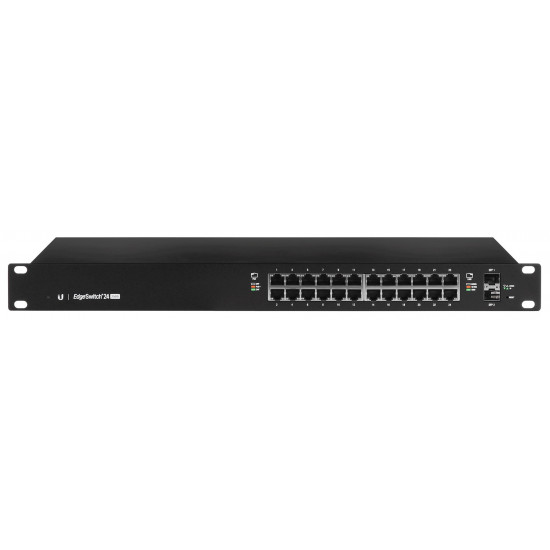 Ubiquiti ES-24-250W network switch Managed L2/L3 Gigabit Ethernet (10/100/1000) Power over Ethernet (PoE) 1U Black