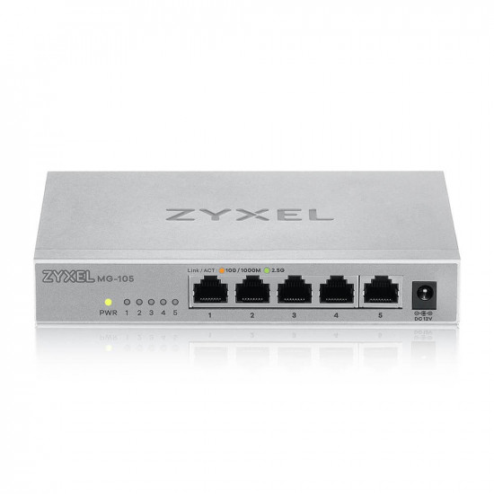 Zyxel MG-105 Unmanaged 2.5G Ethernet (100/1000/2500) Steel