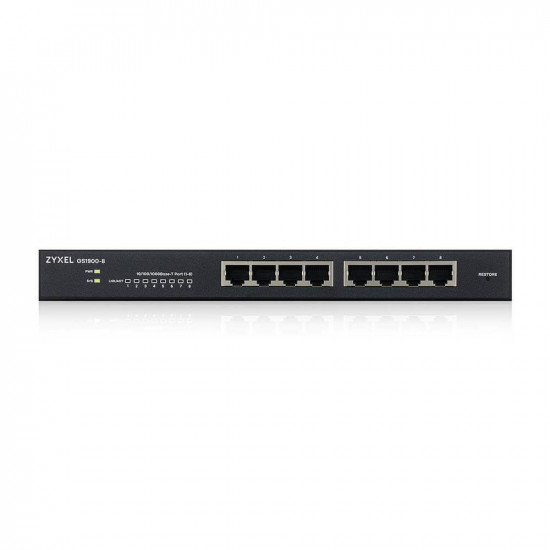 Zyxel GS1900-8 Managed L2 Gigabit Ethernet (10/100/1000) Black