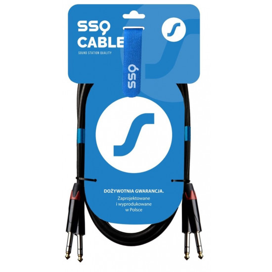 SSQ JSJS1 SS-1456 Cable 2x Jack Stereo - 2x Jack Stereo 1 m Black