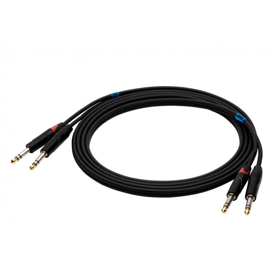 SSQ JSJS1 SS-1456 Cable 2x Jack Stereo - 2x Jack Stereo 1 m Black