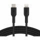 Belkin Lightning/USB-C Kabel ummantelt mfi 2m schwarz