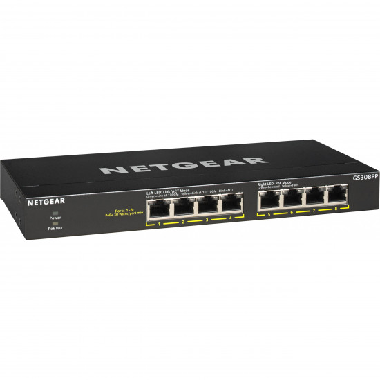 8P Netgear GS308PP RM PoE+