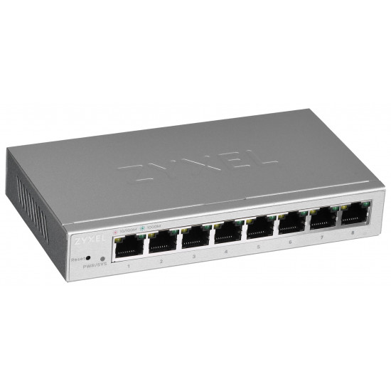 Zyxel GS1200-8 Managed Gigabit Ethernet Switch (10/100/1000) Silver