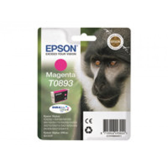 EPSON Tinte Magenta T0893 1 x 4 ml DURABrite Ultra fuer Stylus S20/21/SX100/105/110/115/200/205/210/215/218/400/405/410/415/BX300