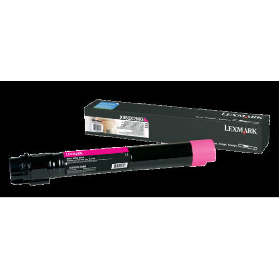 Lexmark X950X2MG | X95x Magenta Extra High Yield Toner Cartridge (22K) | Cartridge | Magenta