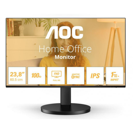 LCD Monitor|AOC|24B3HA2|24|Panel IPS|1920x1080|16:9|100 Hz|Matte|4 ms|Speakers|Colour Black|24B3HA2