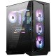 MSI MPG GUNGNIR 110R Mid Tower Gaming Computer Case Black, USB 3.2 Gen2 Type C, 4x 120mm ARGB Fan, Mystic Light Sync, 1 to 6 ARGB Control board, 2x Tempered Glass Panels, ATX, mATX, mini-ITX