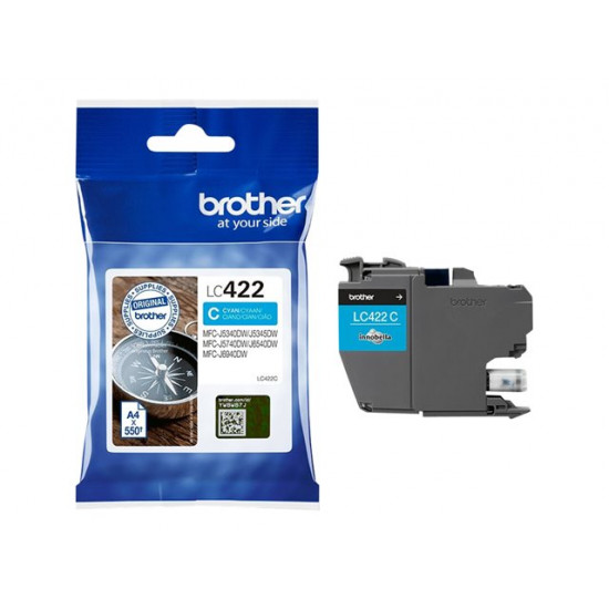 BROTHER LC422C Ink Cartridge For BH19M/B Compatible with MFC-J5340DW MFC-J5740DW MFC-J6540DW MFC-J6940DW 550 pages