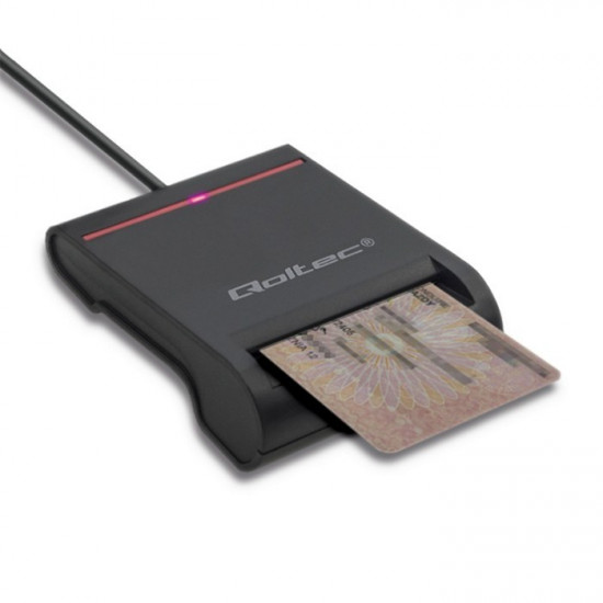 Qoltec Smart chip ID card scanner