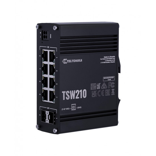 Teltonika TSW210 Unmanaged Gigabit Ethernet (10/100/1000) Aluminium