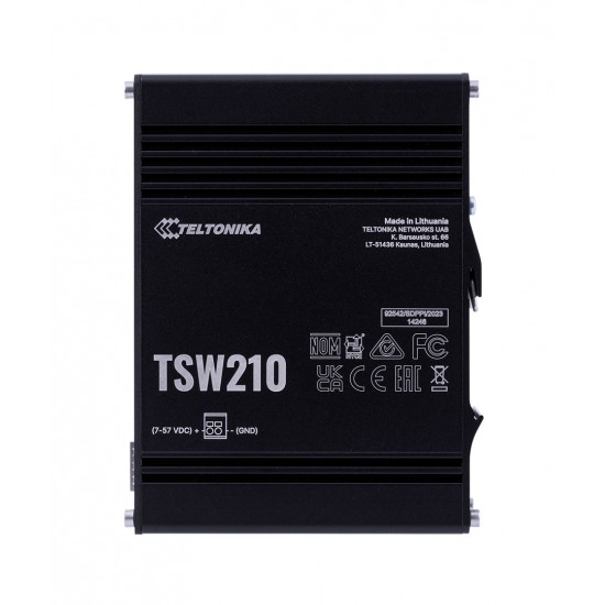 Teltonika TSW210 Unmanaged Gigabit Ethernet (10/100/1000) Aluminium