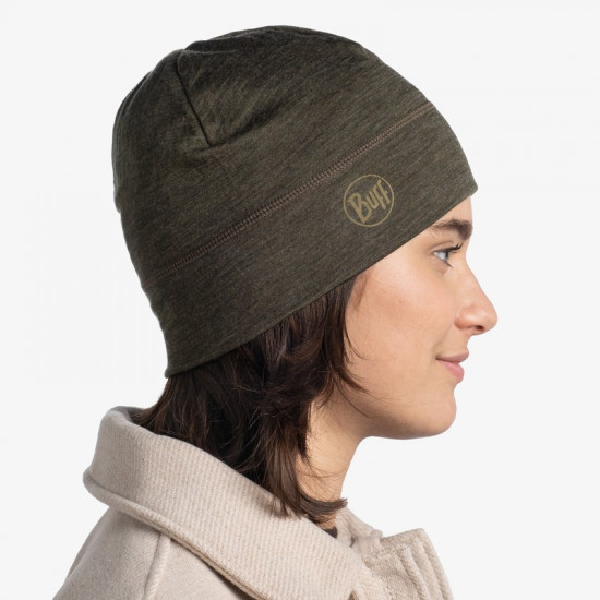 BUFF MERINO LIGHTWEIGHT BEANIE SOLID BARK onesize cap Standard