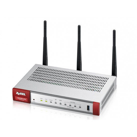 Zyxel USG20W-VPN-EU0101F wireless router Gigabit Ethernet Dual-band (2.4 GHz / 5 GHz) Grey, Red