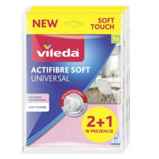 Vileda ACTIFIBRE Soft Universal Soft cloth 2 +1 pc.