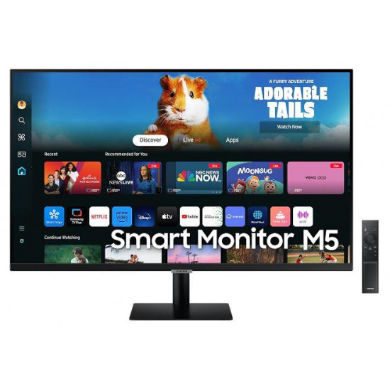 LCD Monitor|SAMSUNG|27|TV Monitor/Smart|Panel VA|1920x1080|16:9|60Hz|Matte|4 ms|Speakers|Tilt|Colour Black|LS27DM500EUXDU