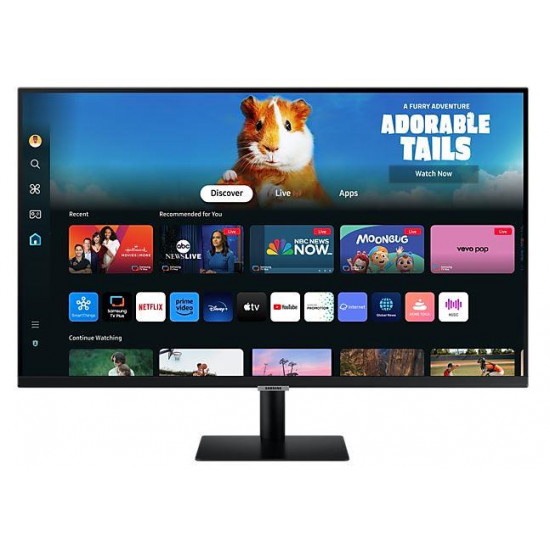 LCD Monitor|SAMSUNG|27|TV Monitor/Smart|Panel VA|1920x1080|16:9|60Hz|Matte|4 ms|Speakers|Tilt|Colour Black|LS27DM500EUXDU