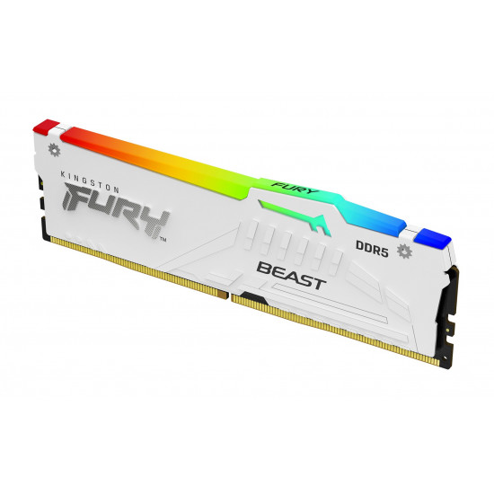 Kingston Technology FURY Beast 32GB 6000MT/s DDR5 CL36 DIMM (Kit of 2) White RGB EXPO