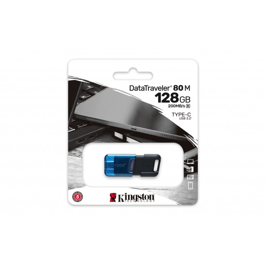 Kingston Technology DataTraveler 128GB 80 M 200MB/s USB-C 3.2 Gen 1