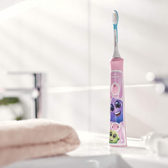 Philips | Electric toothbrush | HX6352/42 | Rechargeable | For kids | Number of brush heads included 2 | Number of teeth brushing modes 2 | Sonic technology | Pink