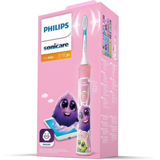 Philips | Electric toothbrush | HX6352/42 | Rechargeable | For kids | Number of brush heads included 2 | Number of teeth brushing modes 2 | Sonic technology | Pink