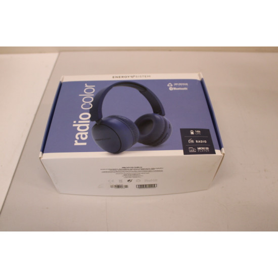 SALE OUT. Energy Sistem Radio Color Wireless Headphones with FM radio, Indigo | Energy Sistem | DAMAGED PACKAGING, SCRATCHES ON SIDES