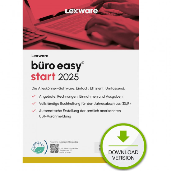 Lexware Büro Easy Start 2025 - 1 Device, ABO - ESD -DownloadESD