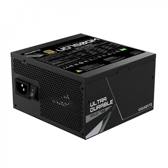 Power Supply|GIGABYTE|GP-UD750GM|750 Watts|Efficiency 80 PLUS GOLD|PFC Active|MTBF 100000 hours|GP-UD750GM