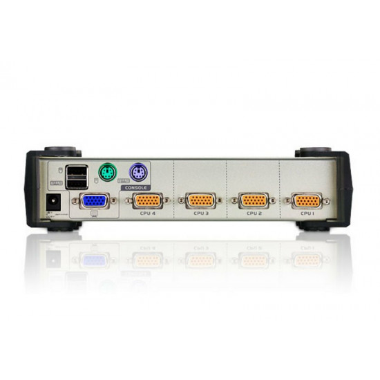 ATEN 4-Port USB - PS/2 VGA KVM Switch (KVM Cables included)